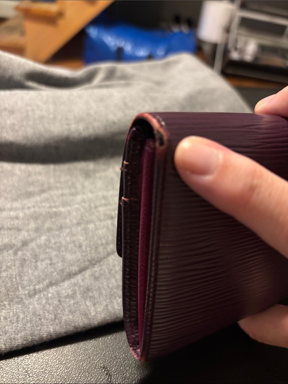 Louis Vuitton Epi Plum Textured Leather Wallet - Picture 11 of 12